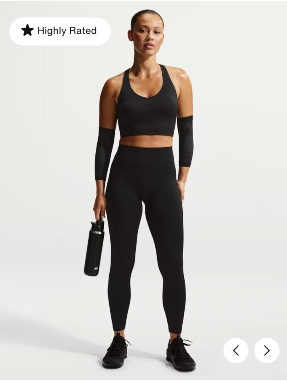 NWT Nike Pro Seamless Black Women's High-Waisted 7/8 Leggings